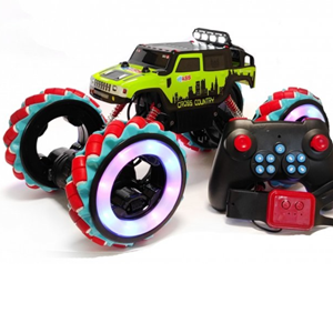  ماشین کنترلی شارژی آفرود جیپ سبز با دو کنترل دستی و دستبندی Off-Road RC Car Drift Wheels 1:10 -اسباب بازی